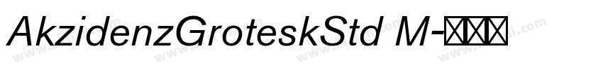 AkzidenzGroteskStd M字体转换